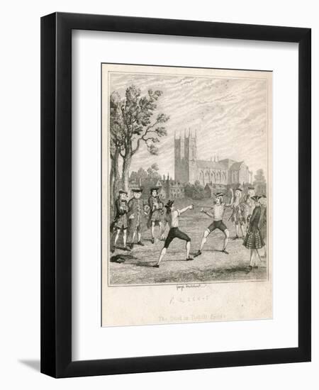 The Duel in Tothill Fields-George Cruikshank-Framed Giclee Print