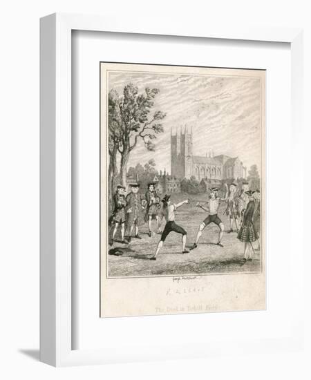 The Duel in Tothill Fields-George Cruikshank-Framed Giclee Print