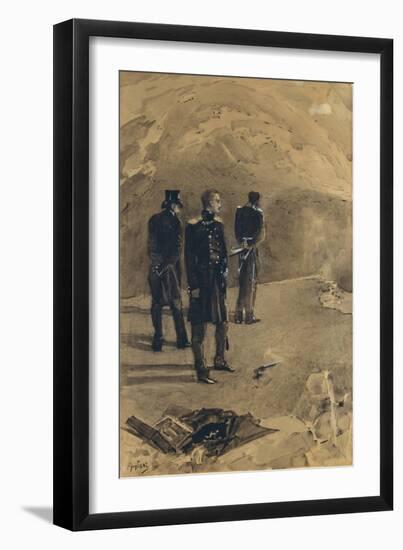 The Duel of Pechorin and Grushnitsky, 1891-Mikhail Alexandrovich Vrubel-Framed Giclee Print