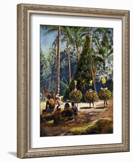 The Duk Duk Society, Bismarck Archipelago, Papua New Guinea, 1920-null-Framed Giclee Print