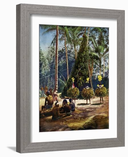 The Duk Duk Society, Bismarck Archipelago, Papua New Guinea, 1920-null-Framed Giclee Print