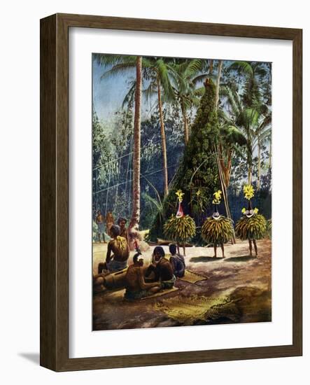 The Duk Duk Society, Bismarck Archipelago, Papua New Guinea, 1920-null-Framed Giclee Print