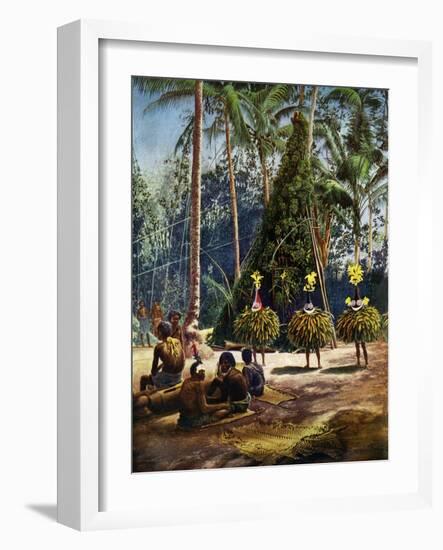 The Duk Duk Society, Bismarck Archipelago, Papua New Guinea, 1920-null-Framed Giclee Print