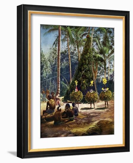 The Duk Duk Society, Bismarck Archipelago, Papua New Guinea, 1920-null-Framed Giclee Print