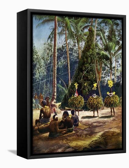 The Duk Duk Society, Bismarck Archipelago, Papua New Guinea, 1920-null-Framed Premier Image Canvas