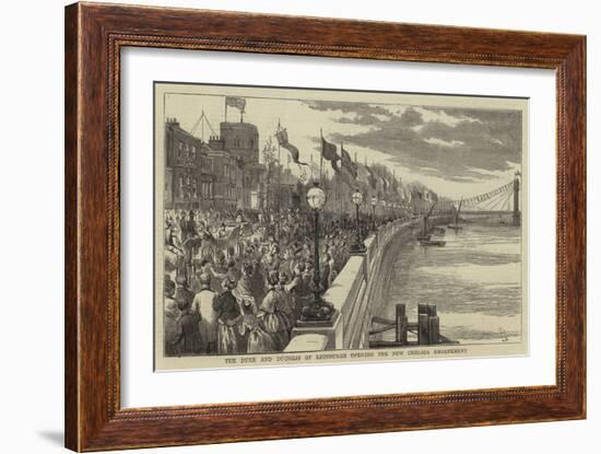 The Duke and Duchees of Edinburgh Opening the New Chelsea Embankment-null-Framed Giclee Print