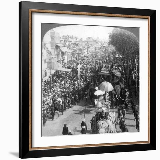 The Duke and Duchess of Connaught and in the Great Durbar Procession, Delhi, India, 1903-Underwood & Underwood-Framed Giclee Print