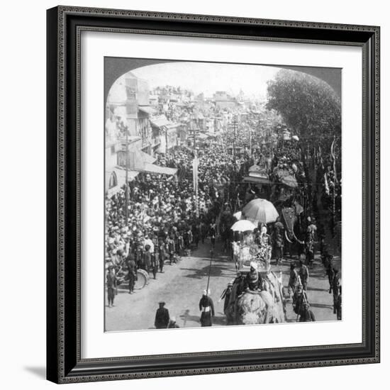 The Duke and Duchess of Connaught and in the Great Durbar Procession, Delhi, India, 1903-Underwood & Underwood-Framed Giclee Print