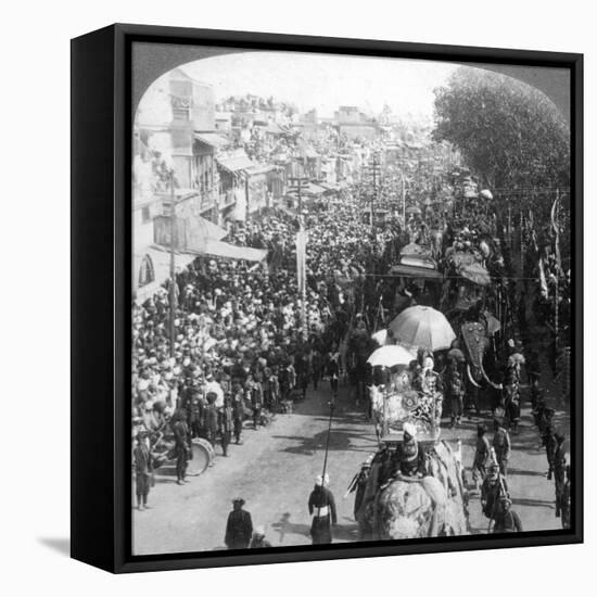The Duke and Duchess of Connaught and in the Great Durbar Procession, Delhi, India, 1903-Underwood & Underwood-Framed Premier Image Canvas