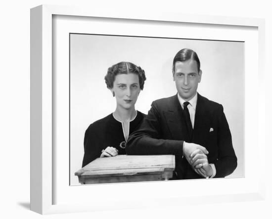 The Duke and Duchess of Kent, Prince George Married to Princess Marina-Cecil Beaton-Framed Photographic Print