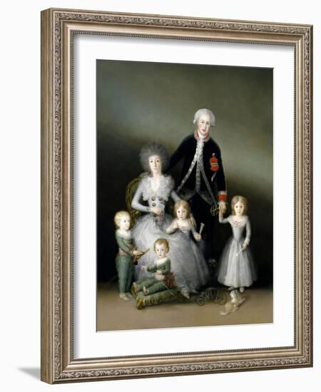 The Duke And Duchess of Osuna And Their Children, 1787, Spanish School-Francisco de Goya-Framed Giclee Print