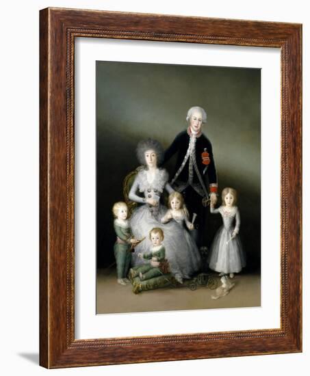 The Duke And Duchess of Osuna And Their Children, 1787, Spanish School-Francisco de Goya-Framed Giclee Print