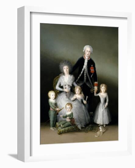 The Duke And Duchess of Osuna And Their Children, 1787, Spanish School-Francisco de Goya-Framed Giclee Print