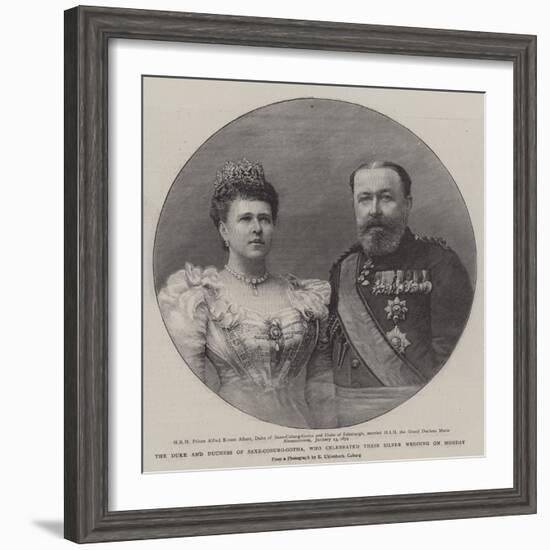 The Duke and Duchess of Saxe-Coburg-Gotha, Who Celebrated their Silver Wedding on Monday-null-Framed Giclee Print