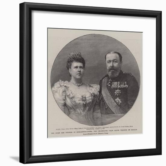 The Duke and Duchess of Saxe-Coburg-Gotha, Who Celebrated their Silver Wedding on Monday-null-Framed Giclee Print