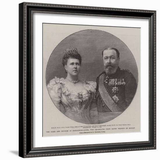 The Duke and Duchess of Saxe-Coburg-Gotha, Who Celebrated their Silver Wedding on Monday-null-Framed Giclee Print