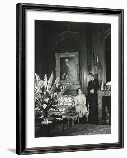 The Duke and the Duchess of Windsor in Paul Louis Weiller's House, Paris, France, 1949-Cecil Beaton-Framed Photographic Print