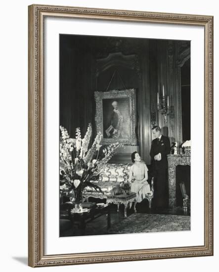 The Duke and the Duchess of Windsor in Paul Louis Weiller's House, Paris, France, 1949-Cecil Beaton-Framed Photographic Print