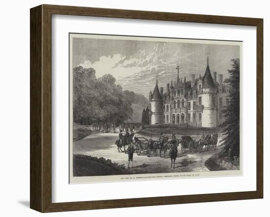 The Duke De La Rochefoucauld-Bisaccia's Chateau D'Esclimont, Visited by the Prince of Wales-null-Framed Giclee Print