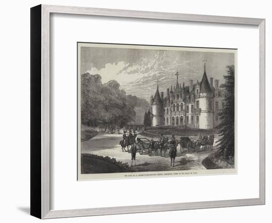 The Duke De La Rochefoucauld-Bisaccia's Chateau D'Esclimont, Visited by the Prince of Wales-null-Framed Giclee Print