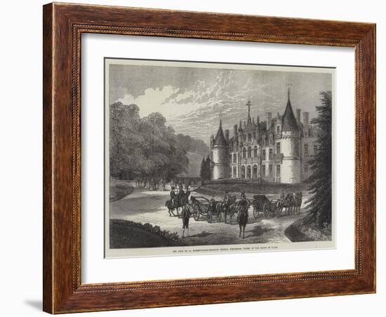 The Duke De La Rochefoucauld-Bisaccia's Chateau D'Esclimont, Visited by the Prince of Wales-null-Framed Giclee Print