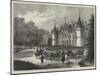 The Duke De La Rochefoucauld-Bisaccia's Chateau D'Esclimont, Visited by the Prince of Wales-null-Mounted Giclee Print