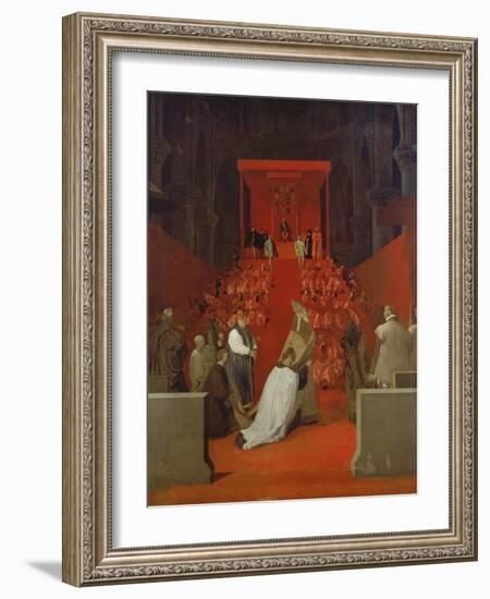 The Duke of Alba at Sainte-Gudule in Brussels-Jean-Auguste-Dominique Ingres-Framed Giclee Print