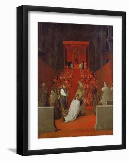 The Duke of Alba at Sainte-Gudule in Brussels-Jean-Auguste-Dominique Ingres-Framed Giclee Print