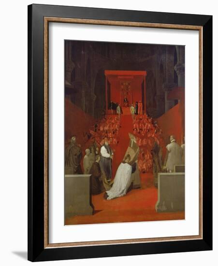 The Duke of Alba at Sainte-Gudule in Brussels-Jean-Auguste-Dominique Ingres-Framed Giclee Print