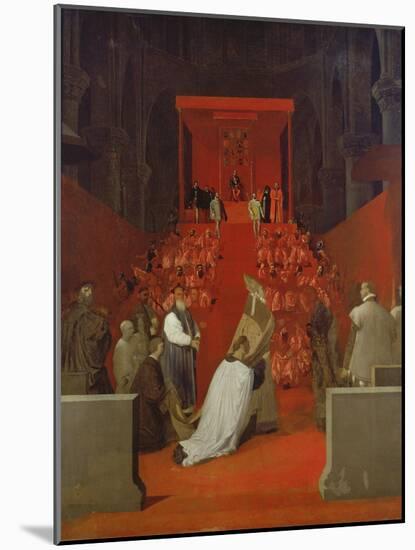 The Duke of Alba at Sainte-Gudule in Brussels-Jean-Auguste-Dominique Ingres-Mounted Giclee Print