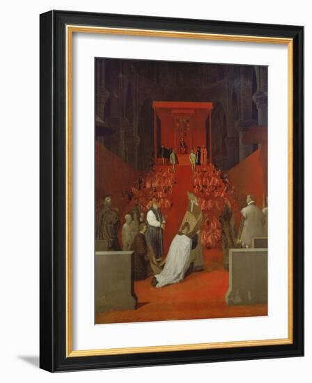 The Duke of Alba at Sainte-Gudule in Brussels-Jean-Auguste-Dominique Ingres-Framed Giclee Print