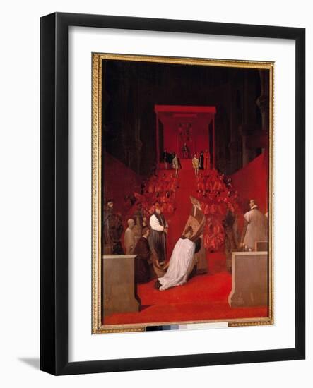 The Duke of Alba Has the Church of St. Gudule of Brussels Ferdinand Alvare of Toledo (Fernando Alva-Jean Auguste Dominique Ingres-Framed Giclee Print