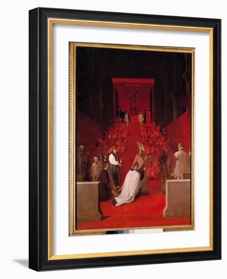 The Duke of Alba Has the Church of St. Gudule of Brussels Ferdinand Alvare of Toledo (Fernando Alva-Jean Auguste Dominique Ingres-Framed Giclee Print