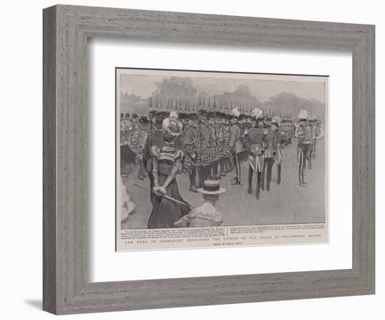 The Duke of Connaught Inspecting the Yeomen of the Guard at Buckingham Palace-Frank Craig-Framed Giclee Print