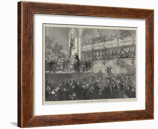 The Duke of Edinburgh at a Concert of the Liverpool Musical Festival-Charles Robinson-Framed Giclee Print