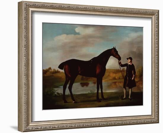 The Duke of Malboroughs Bay Hunter with a Groom-George Stubbs-Framed Giclee Print