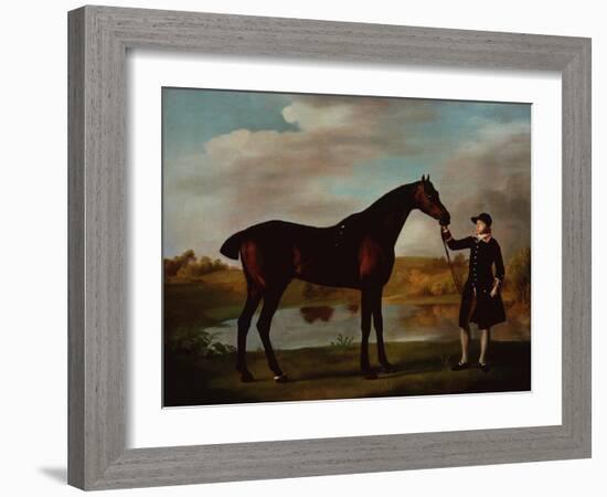 The Duke of Malboroughs Bay Hunter with a Groom-George Stubbs-Framed Giclee Print