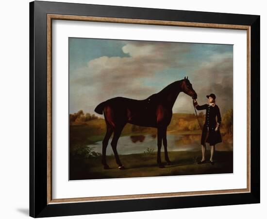 The Duke of Malboroughs Bay Hunter with a Groom-George Stubbs-Framed Giclee Print