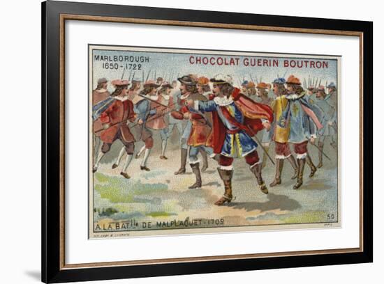 The Duke of Marlborough at the Battle of Malplaquet-null-Framed Giclee Print