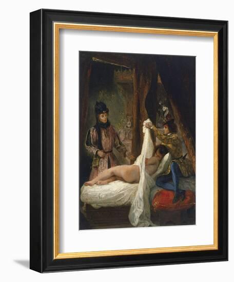 The Duke of Orléans Showing His Lover, C. 1826-Eugene Delacroix-Framed Giclee Print