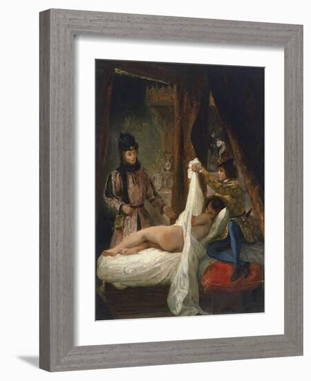 The Duke of Orléans Showing His Lover, C. 1826-Eugene Delacroix-Framed Giclee Print