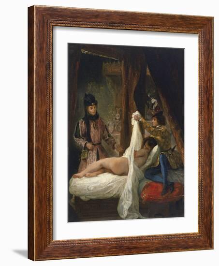 The Duke of Orléans Showing His Lover, C. 1826-Eugene Delacroix-Framed Giclee Print