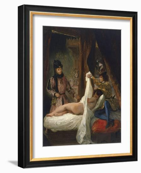 The Duke of Orléans Showing His Lover, C. 1826-Eugene Delacroix-Framed Giclee Print