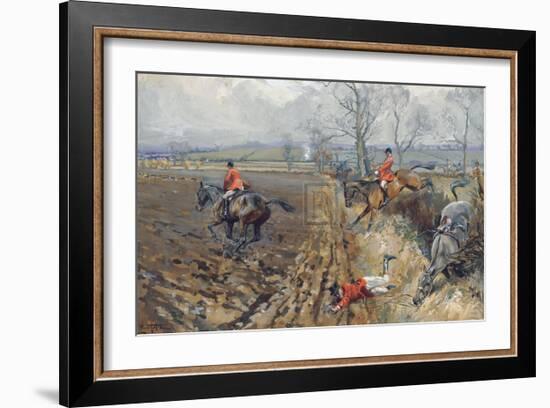 The Duke of Rutland's Hounds-Lionel Edwards-Framed Premium Giclee Print