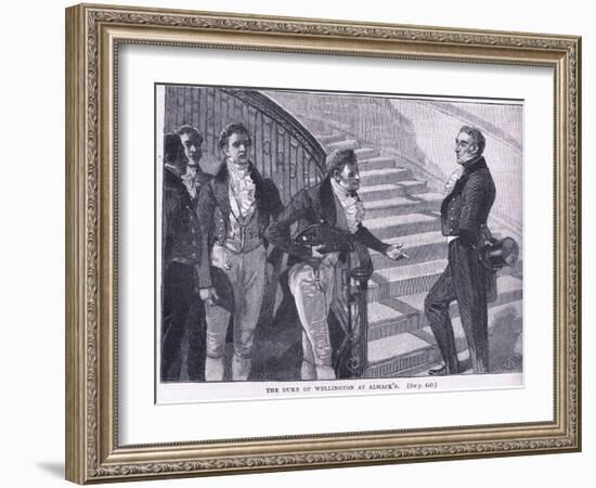 The Duke of Wellington at Almacks Ad 1830-William Barnes Wollen-Framed Giclee Print