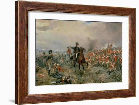 The Duke of Wellington at Waterloo-Robert Alexander Hillingford-Framed Giclee Print