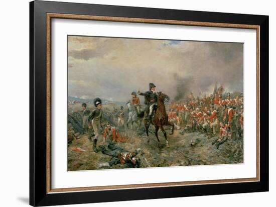 The Duke of Wellington at Waterloo-Robert Alexander Hillingford-Framed Giclee Print