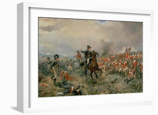 The Duke of Wellington at Waterloo-Robert Alexander Hillingford-Framed Giclee Print