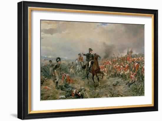 The Duke of Wellington at Waterloo-Robert Alexander Hillingford-Framed Giclee Print