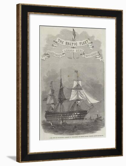 The Duke of Wellington, Flag-Ship of Vice-Admiral Sir Charles Napier, Weighing Anchor-Edwin Weedon-Framed Giclee Print